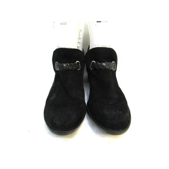 Born Womens Size 6 M Black Suede Zip Buckle Ankle Fashion Boots Bootie - Picture 5 of 11